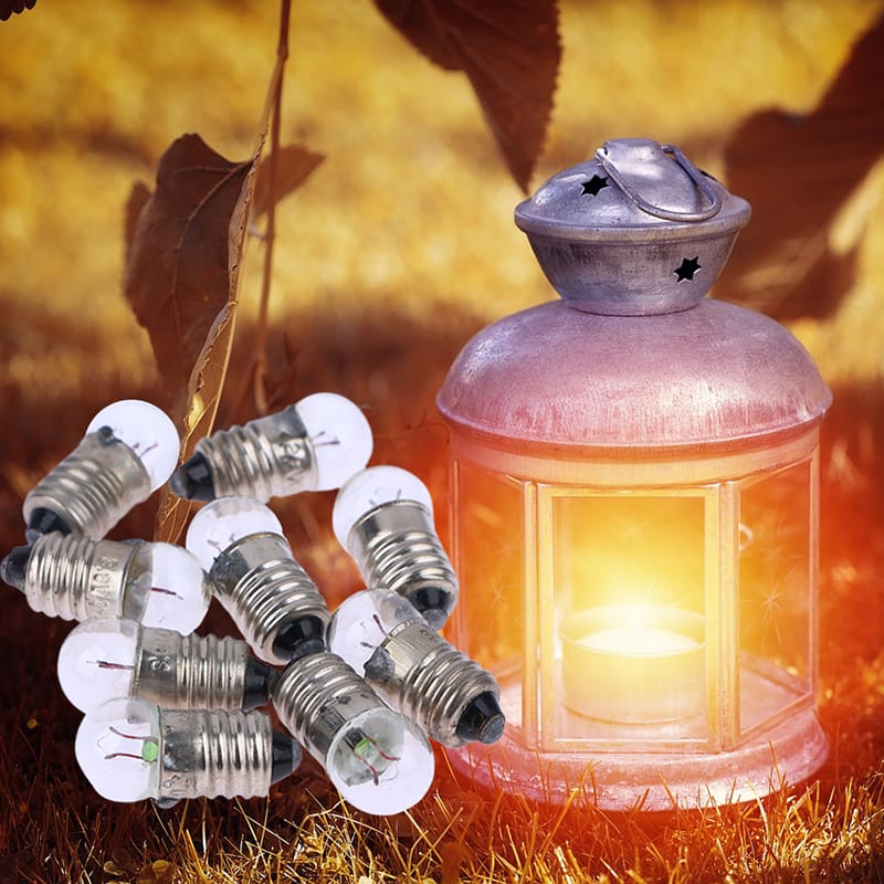 10Pcs Miniature Round 1.5V 2.5V 3.8V Small Light Cannon For Student Experiment Small Light Bulbs Flashlight Bulb Beads
