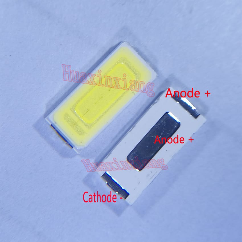 100PCS/Lot SMD LED 7030 6V Beads Netural White 1W 6V 100-110LM 240mA  6500-7000K For Lighting