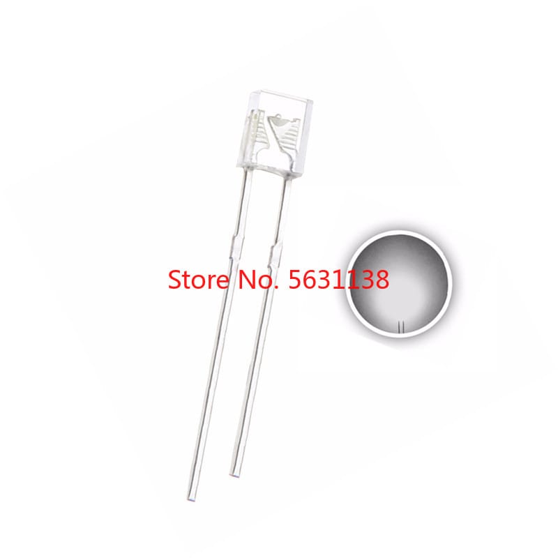100pcs 2X3X4mm Square LED Emitting Diode White 20mA 3V Water Clear DIP-2 2*3*4mm Rectangle 2PINS Lamp Ultra Bright Light Beads