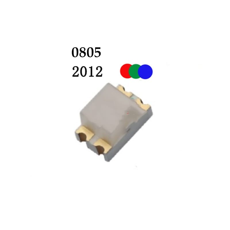 100PCS Light Beads SMD 0805 RGB Full Color 0805 Red+Blue + Green  Bicolor 2012 Common Anode Led LEDs Ship Diode Emitting Diode