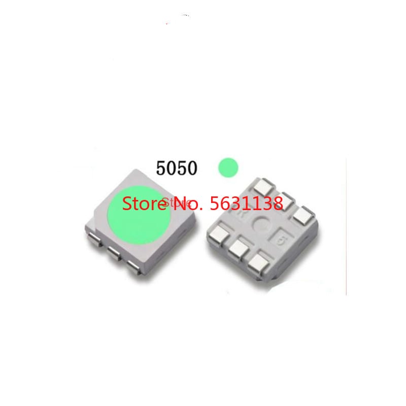 50PCS 5050 SMD LED ICE BLUE PINK ORANGE BLUE GREEN RED PURPLE YELLOW 5.0*5.0*1.6mm 60mA lamp Light Beads cree COB chip power led