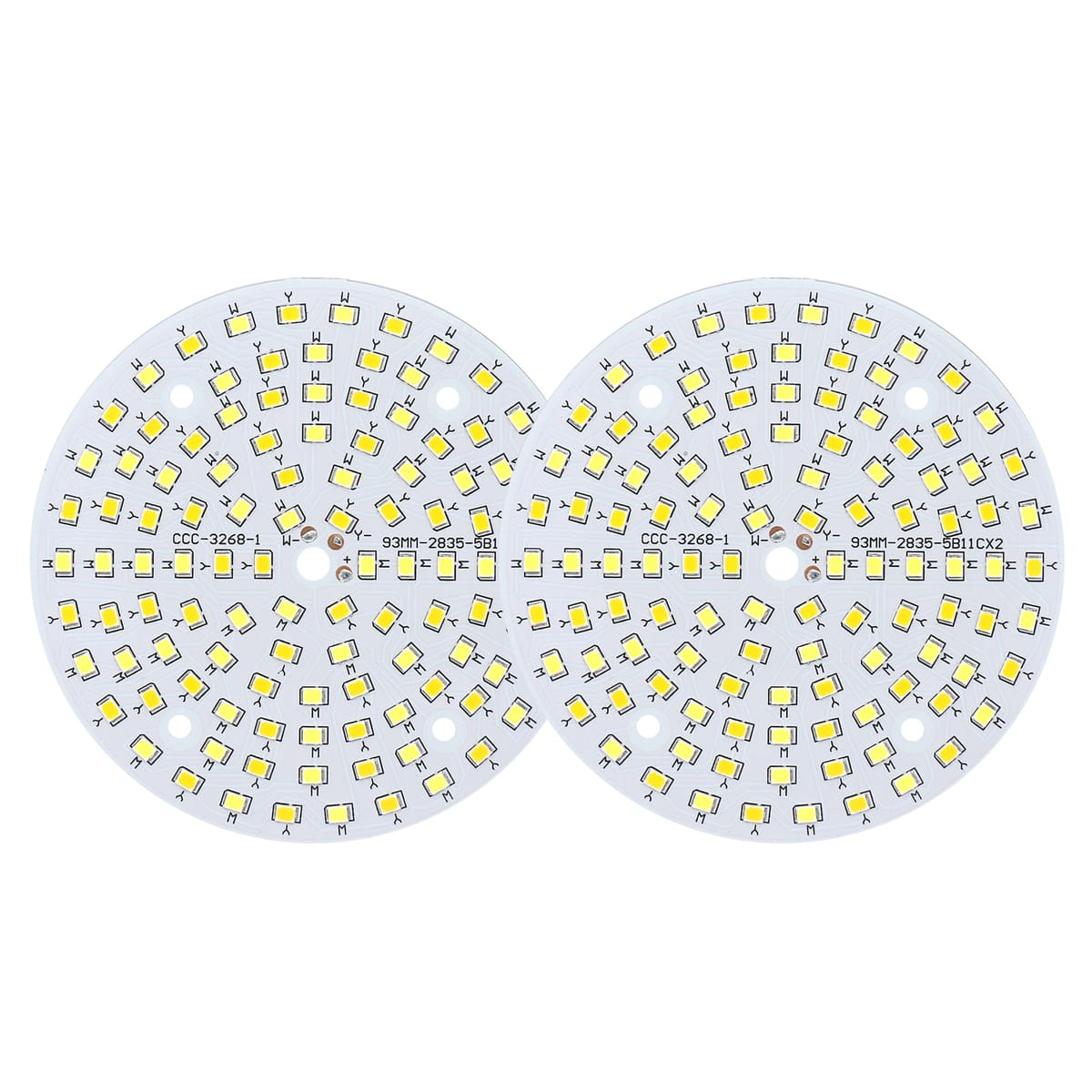 5Pcs SMD2835 Two-color chip 10W 18W 24W 36W LED COB Lamp Beads 250mA Floodlight For Spotlight Panel light Convert color Round