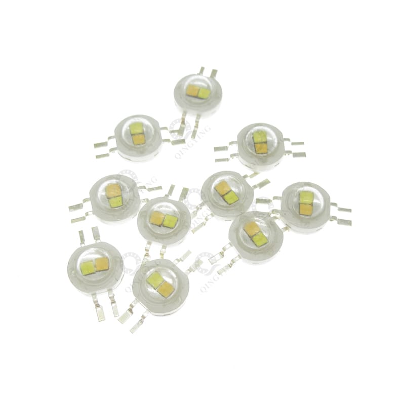5pcs 2x3W Two Color High Power LED Diodes Light Beads White Red Green Blue Yellow UV395nm For Flashlight Car Light Light Source