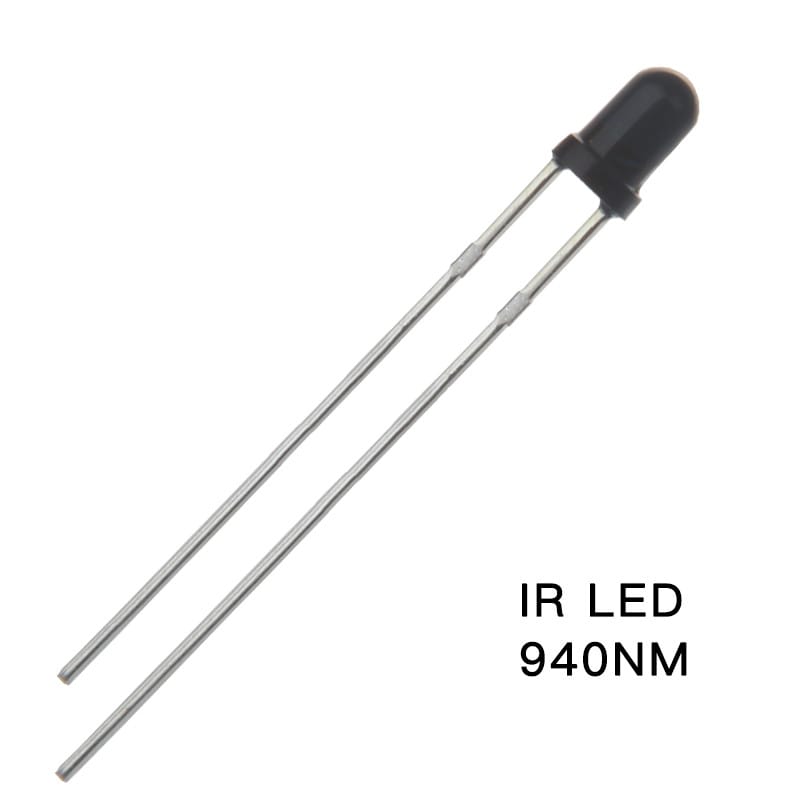 100PCS 3MM IR Receiver 940nm LED Emitter Through Hole Light Infrared Receiving Lamp Light Beads