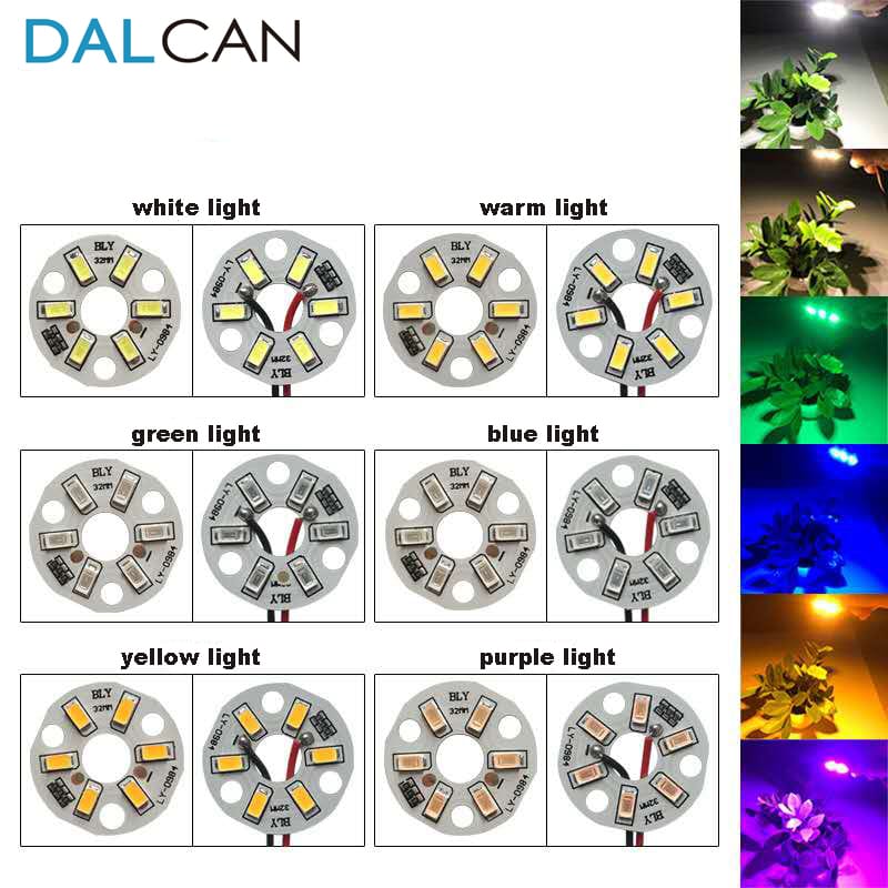 DALCAN High Brightness LED 5730SMD 3W 5V Color Lamp Bead Light Board Bulb Round Transformation Light Source 3W  with Dia  32MM