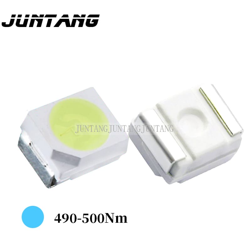 100pcs super bright 3528 1210 smd led lamp beads 3528 ice blue 3528 sky blue 3528 light blue SMD LED 3.0-3.2V 20mA