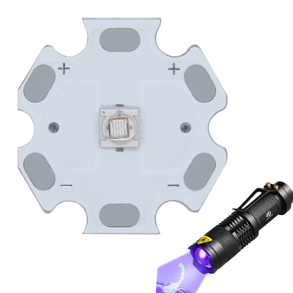 1PCS UV Flashlight LED Beads Ultra Violet Light Zoom Function Mini UV Black Light Pet Urine Stains Detector Scorpion