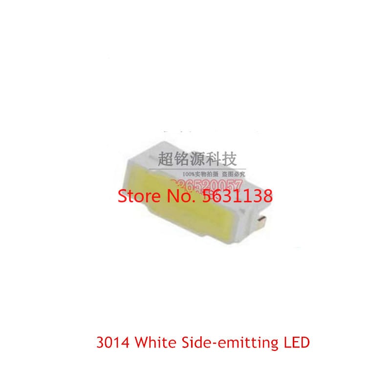 20PCS 3014 WHITE side-emitting LED 10-12lm 30mA 2.8-3.2V TRUE WHITE 6000-7000K   cree led COB chip led power led Light Beads