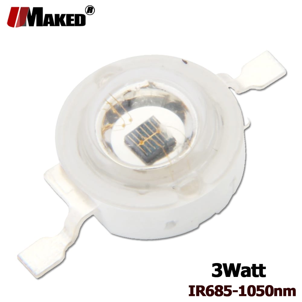 3W Infrared High Power Led Chips IR 850/940/730/800/810/760/980/1050nm LEDs camera Security light monitor CCTV led light beads