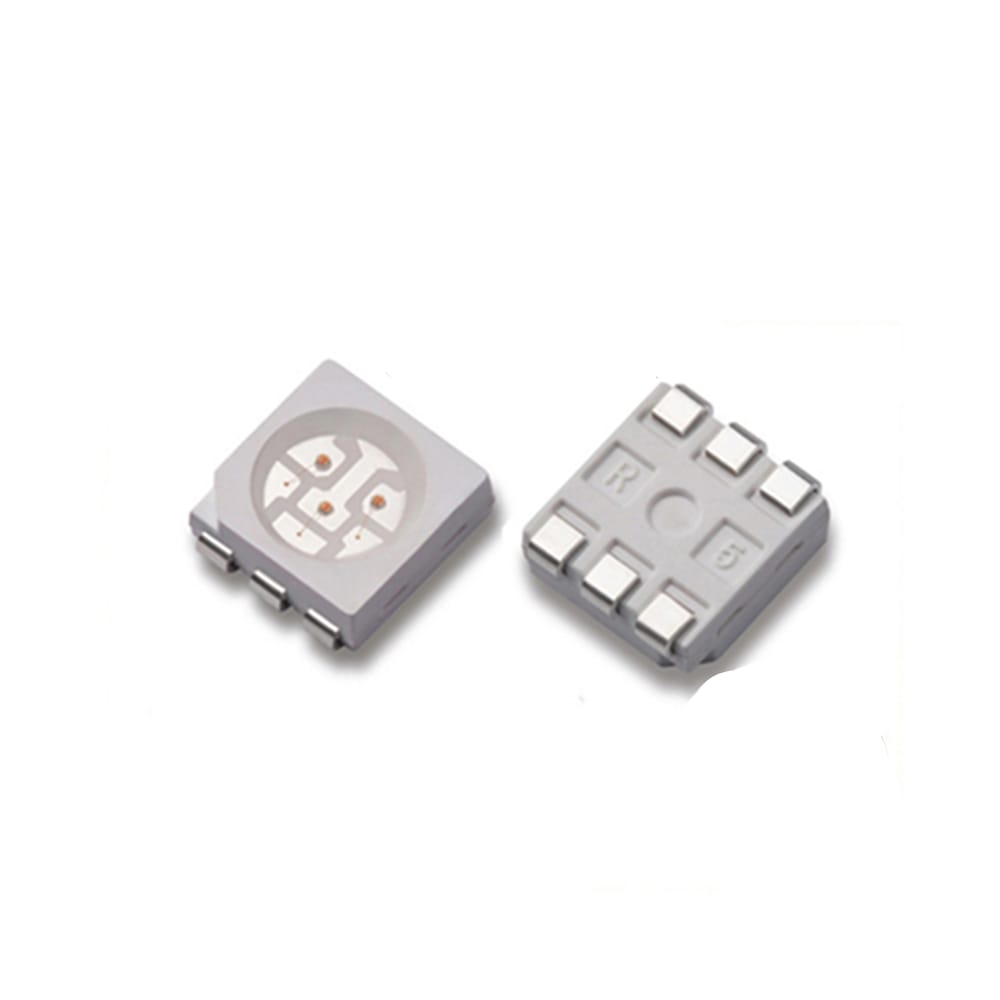 50PCS 5050 ORANGE SMD LED PLCC-6 600-800mcd 2.0-2.2v 60mA 601-604nm 120 angle super bright light beads