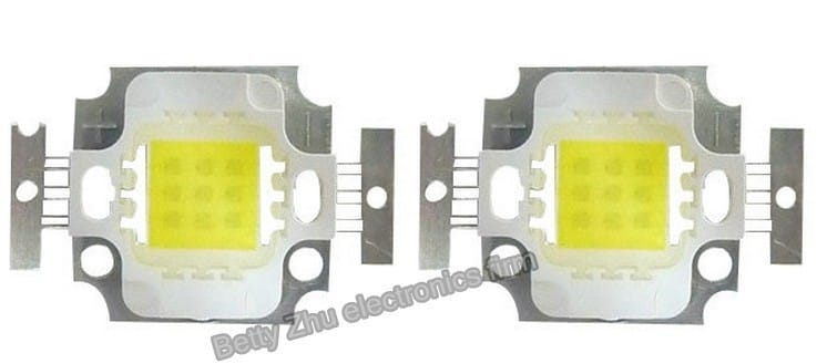 2PCS/LOT integrated led lamp beads 10W high-power light 6000-6500K nature white / 3000-3200K warm white 900-1000LM 24x40MIL