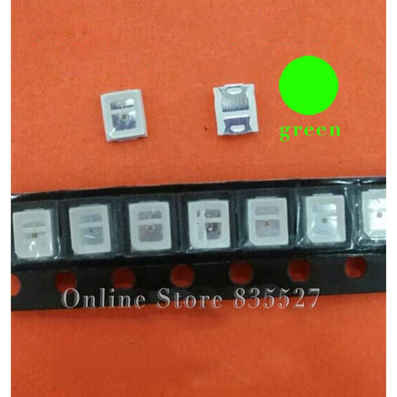 1000pcs/lot LED lamp beads green SMD 2835 0.4W Super highlight light-emitting diode