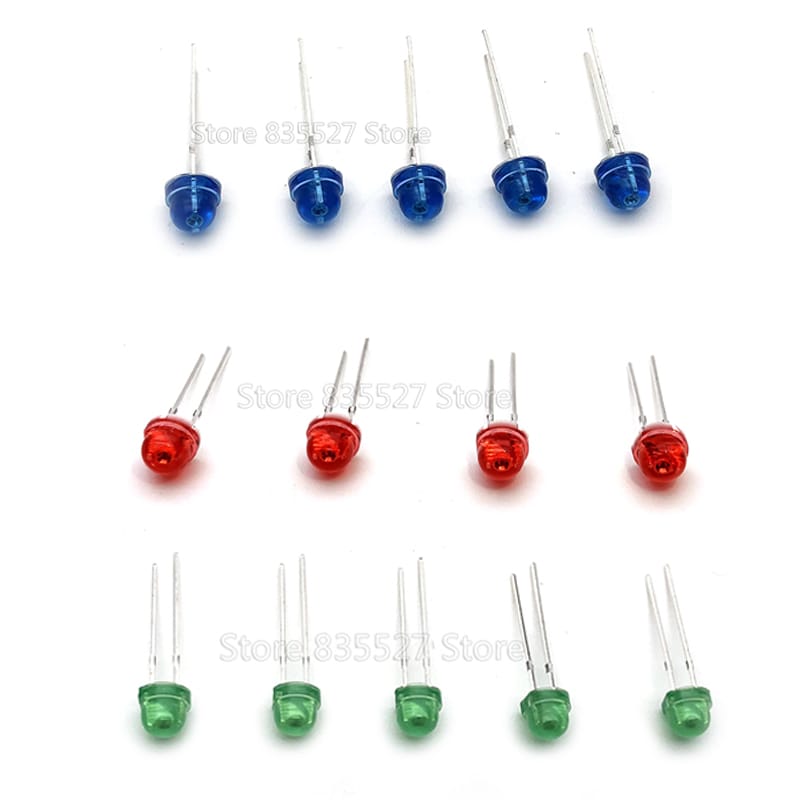 1000pcs/lot Red/Green/Blue Turn Red/Emerald Green/Blue light 5mm F5 straw hat lamp beads LED Light-emitting diodes (leds) DIY