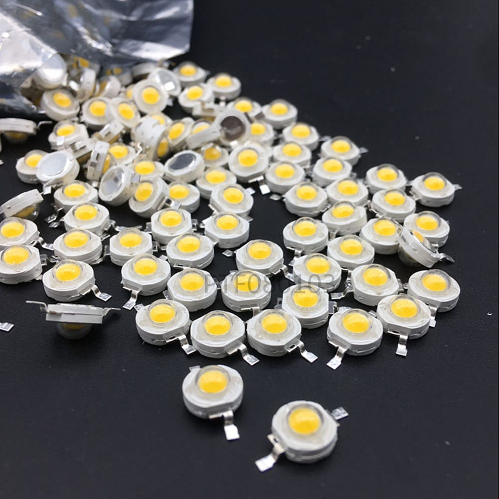 50pcs LED 3 W Diode HIgh Power Beads  3Watt Warm White Light Emitting Diode Brightness White Diodos LED Alta Luminosidad 3w