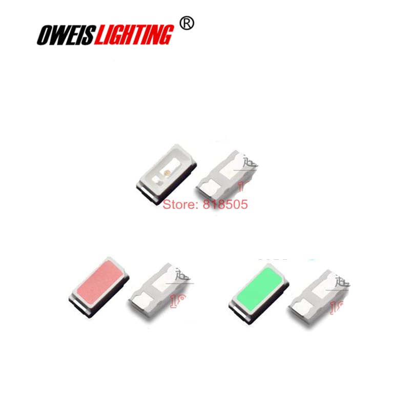 100PCS 3014 SMD LED RED / BLUE / GREEN / YELLOW / PINK / ICE BLUE 30mA 3.0*1.4*0.8mm ( Alloy Wire ) Light Beads