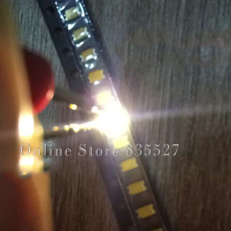 100PCS/LOT 1206 3216 warm white SMD lamp beads bright LED light emitting diode leds highlight Indicator light