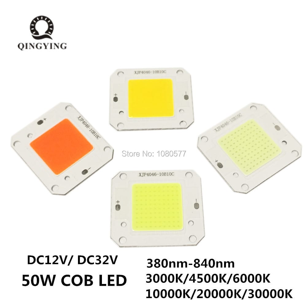 10pcs/lot High Power LED Chip COB Lights DC12V DC32V Light Beads White Warm White Cold White Full Spectrum 3000K-30000K
