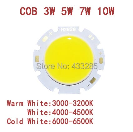 3W 5W 7W 10W 12W COB LED beads  Pure white surface light source 300mA  Chip Free Shipping