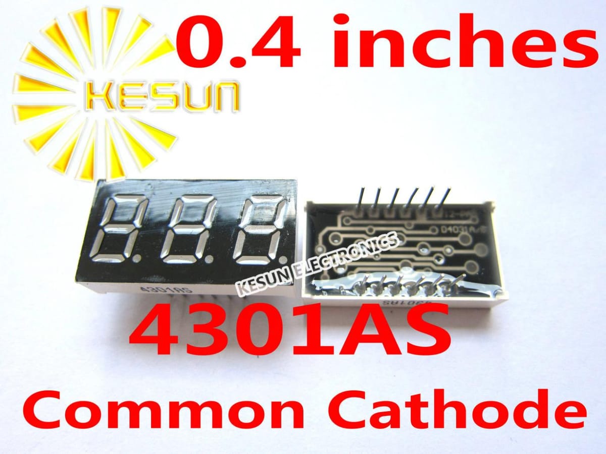 5PCS x 0.4 inches Red Blue 3 Digital Tube 4301BS 4301AS 4301AB 4301BB LED Display Module Light Beads