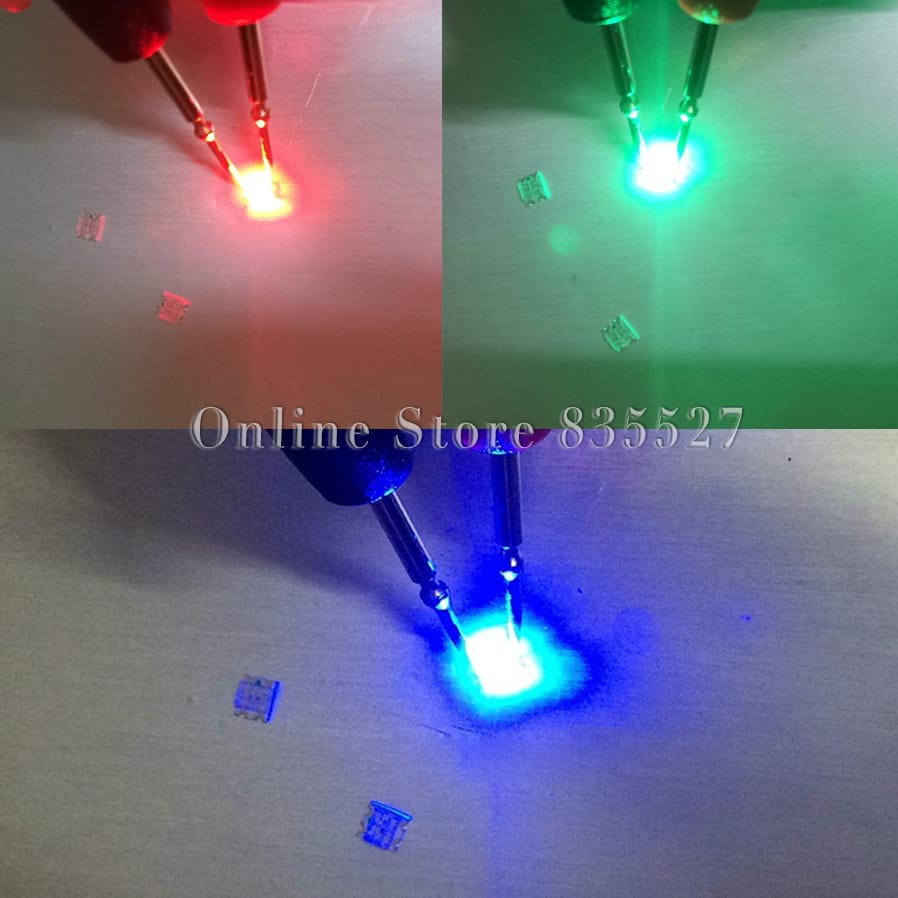 100pcs/lot lamp beads 1210 1206 3227 SMD RGB red green blue full three colour colorful LED light-emitting diode bright
