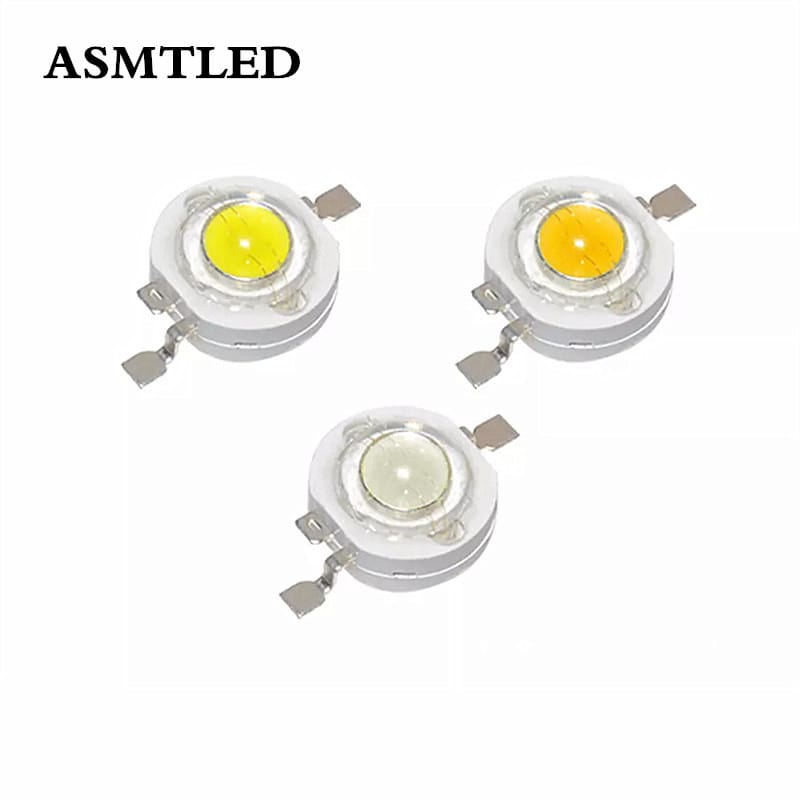 10pcs 100pcs 1000pcs Real Full Watt Chip 1W 3W High Power LED Light Beads Chip SMD 110-120LM LEDs Chip For Spot light Down light
