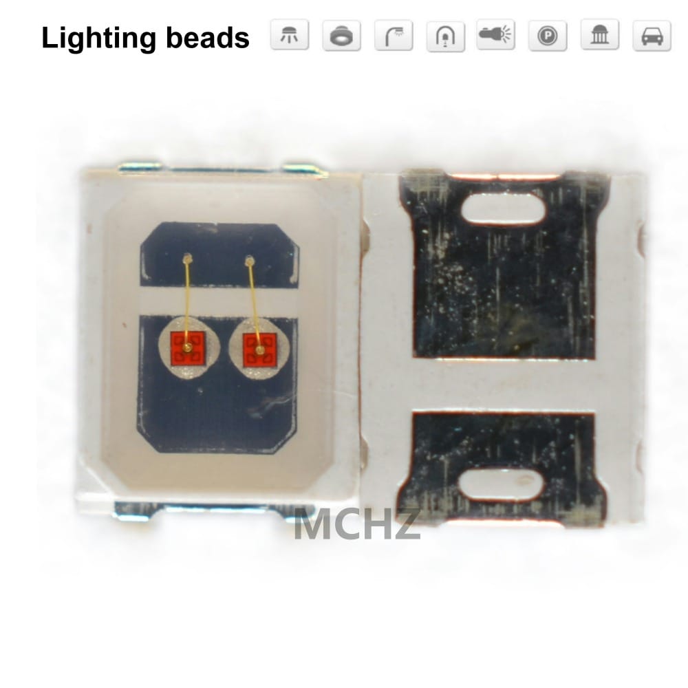 1000pcs/lot SMD LED 2835 lamp beads highlight 0.8w 300 ma 2V-2.6V yellow Amber 588nm 590nm light-emitting diode