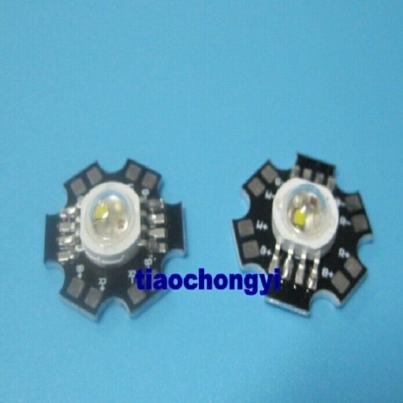 10pcs 4W RGBW high power led bead red green blue warm white 4chip on 20mm pcb
