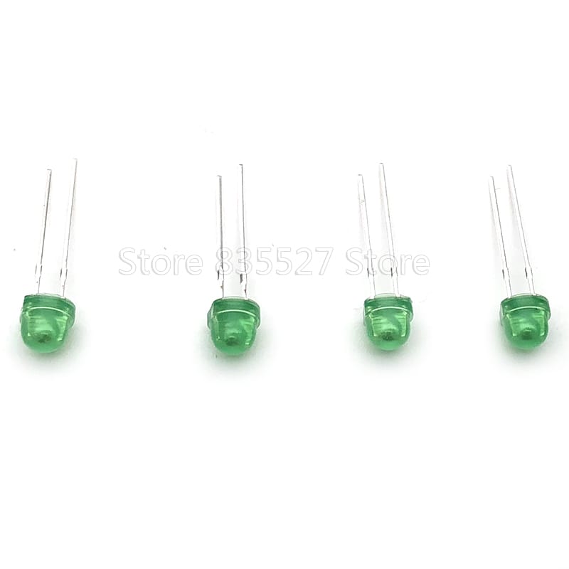 1000pcs/lot  green shell turn green light 5mm straw hat LED lamp beads LED Light-emitting diodes (leds)