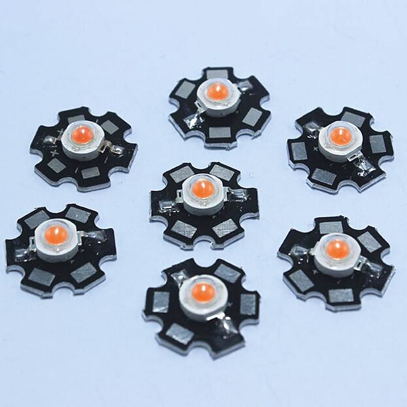 LED plant gorwth chips high power beads 3W 1W 5W full specturm Pink Welding LED light lamp bulb 400-840nm 100pcs free shipping