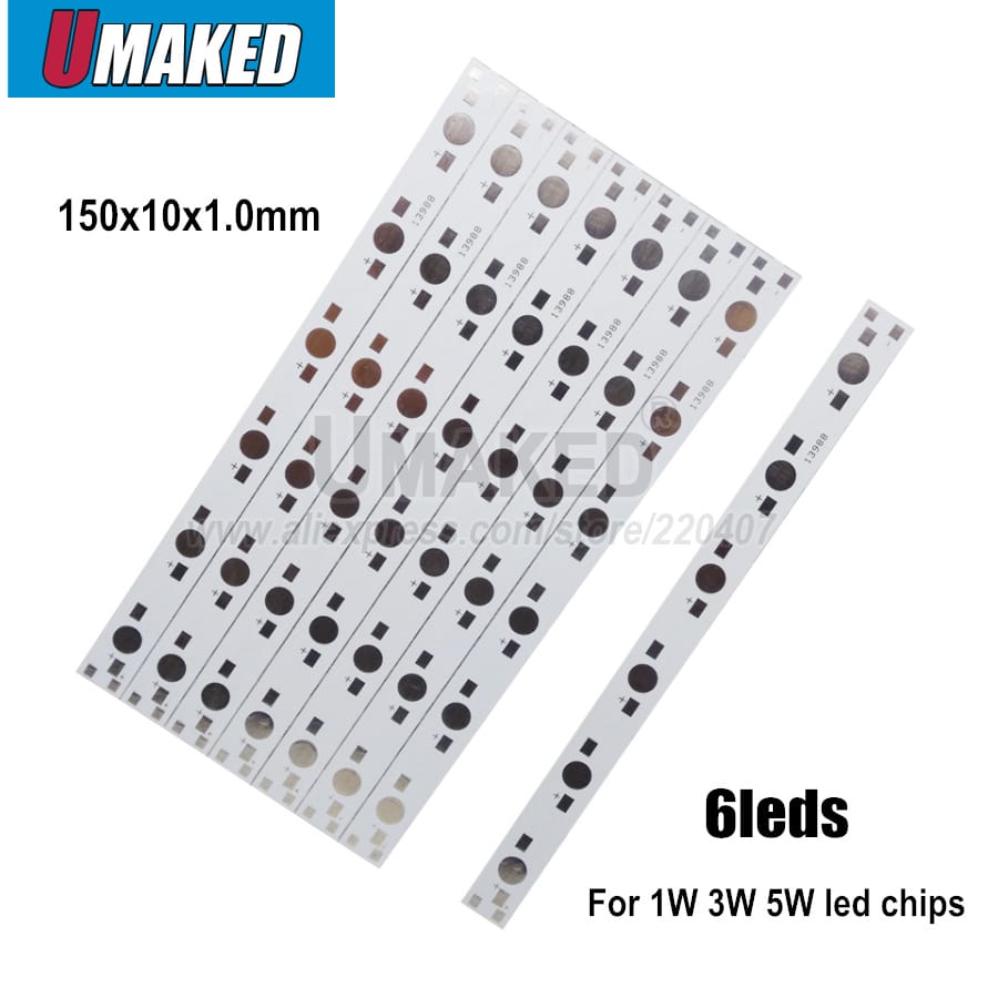 10pcs 3W 4W 5W 6W LED Aluminum Base Plate 100mm 130mm 150mm PCB Board DIY For 1W 3W 5W High Power Light Beads diy