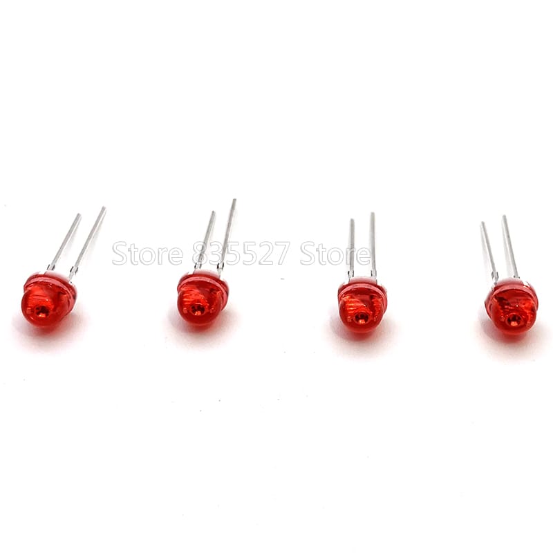 1000pcs/lot  red shell turn red light 5mm straw hat LED lamp beads LED Light-emitting diodes (leds)