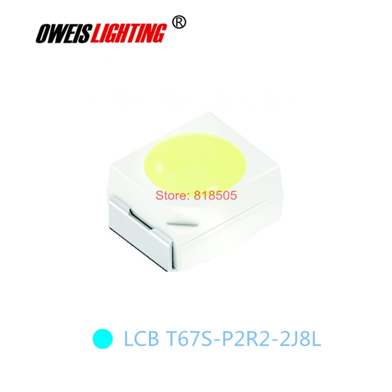 20PCS  LCB T67S / LCBT67S  3528 ICE BLUE SMD LED  PLCC-2 10mA 3V  0.03W 140-180mcd Light Beads Lamp