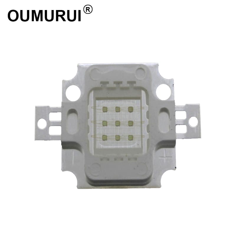 10pcs 10W LED royal Blue 445-455nm chip High power bead module Light 900mA 9-12V 300-400LM  30*30mil  Chip lamp Free shipping