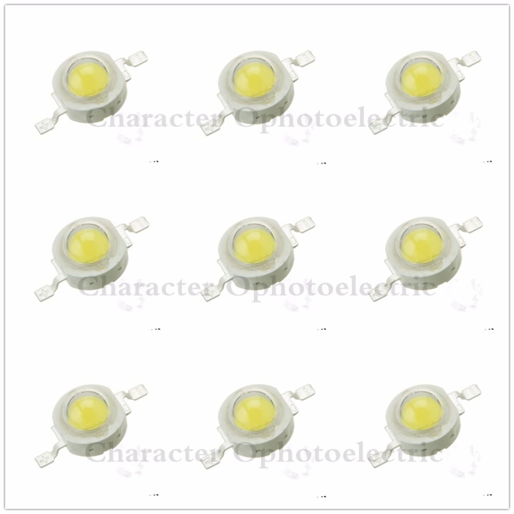 10pcs 1W 3W High Powre LED Bead Neutral White 4000-4500K LED Chip Emitter for light diy