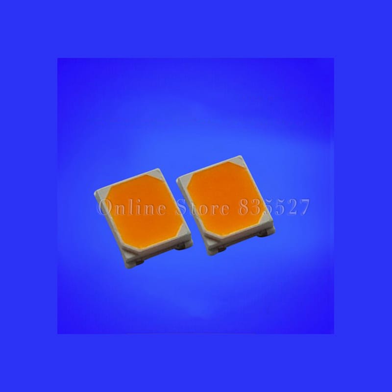 100pcs/lot SMD LED 2835 lamp beads highlight 0.2W 18-20LM golden yellow light-emitting diode 1800-2000K