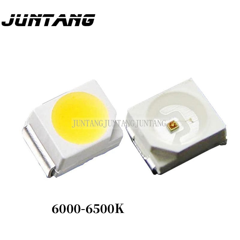 100pcs super bright 3528 1210 smd led lamp beads 3528 white light lamp beads SMD LED6-7ML 3.0-3.2V 20mA 6000-6500K
