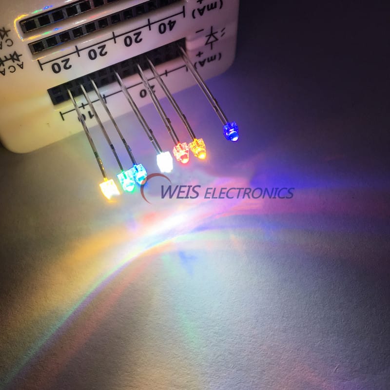 10PCS 1.8MM Transparent LED Red Yellow Blue Green White Orange Purple Pink Warm 20MA White Water Clear Lens LED Light Beads Lamp