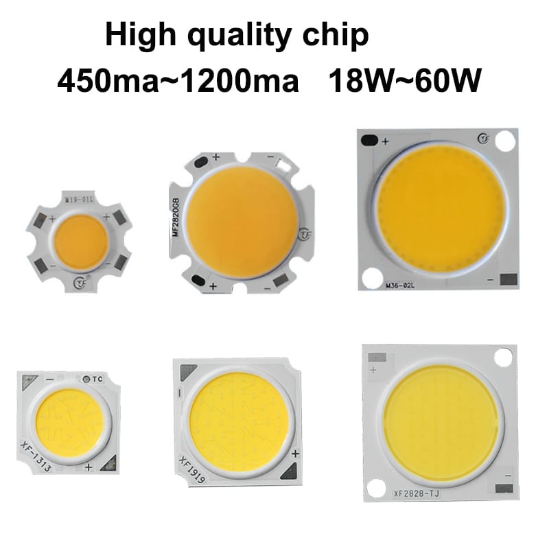 2pcs 10W/30W/40W/50W/60W High Power LED COB Light Beads 450ma~1800ma LED lamp Bead LED Bulb Chip Spot Light Downlight Diode Lamp