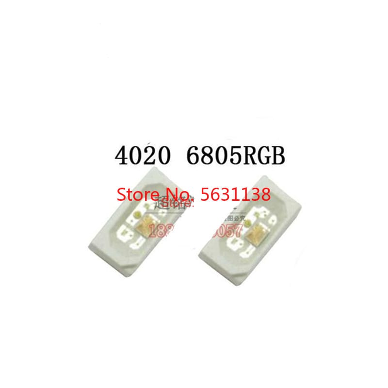 10PC 4020 RGB 4PIN 6805RGB Programmable with Built-in IC full color SMD LED light beads Super bright cree led COB chip power led