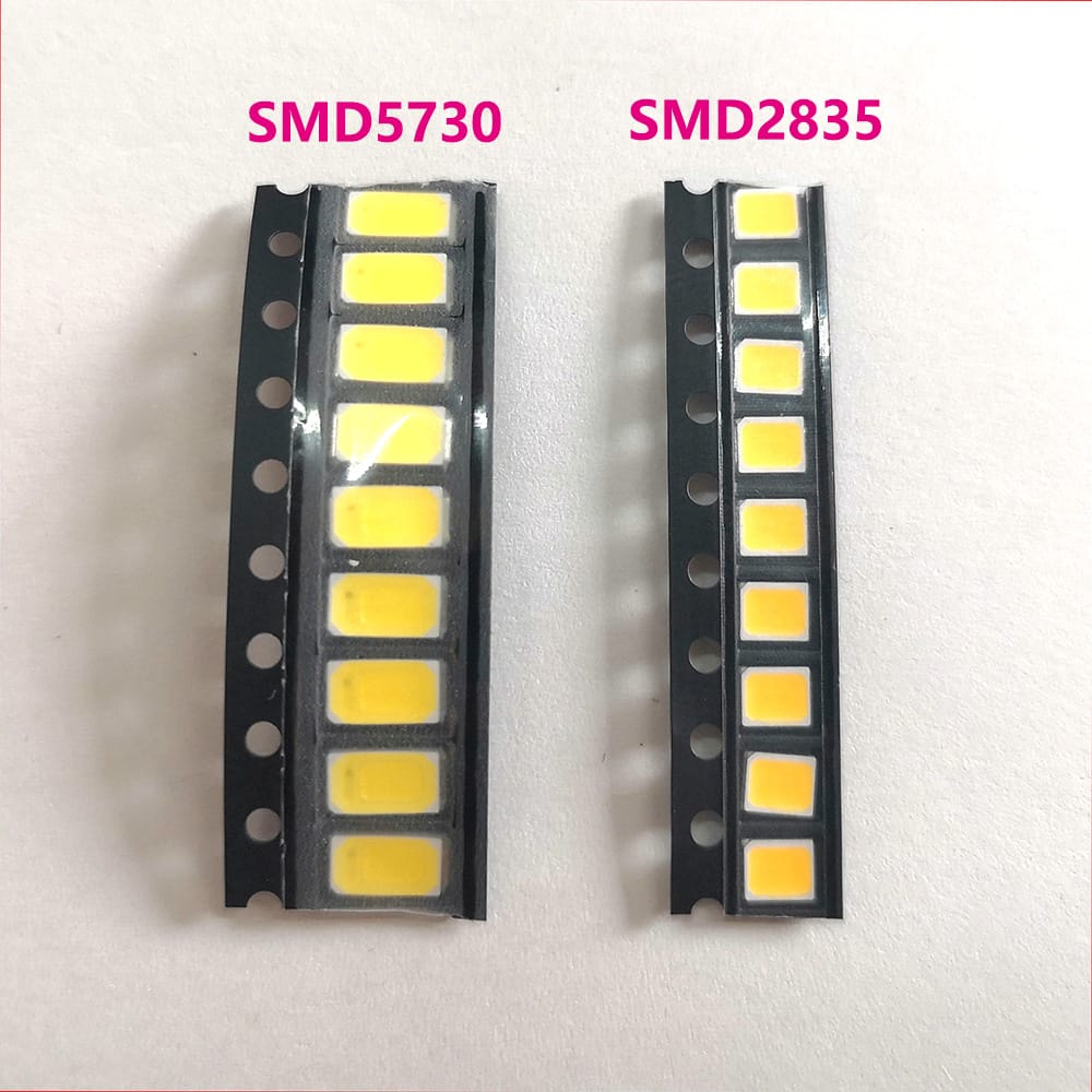 100PCS a lot High Quality SMD2835 SMD5730 Copper 3V 60-65LM LED Light Emitting Diode 0.5W LED Chip Super bright LED Beads White
