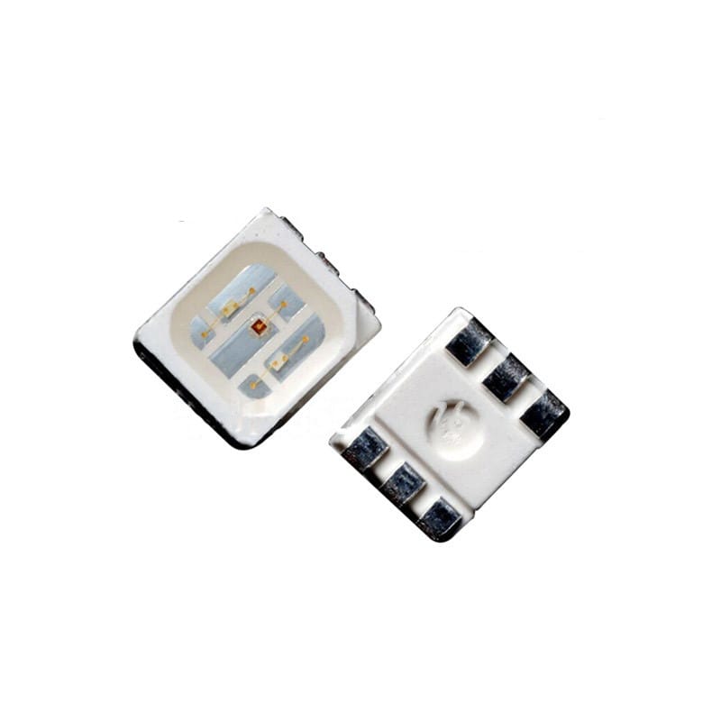 50PCS 3528 RGB 6PIN 20mA Full Colour SMD LED Ultra Bright Light Beads RED+BLUE+GREEN PLCC-6