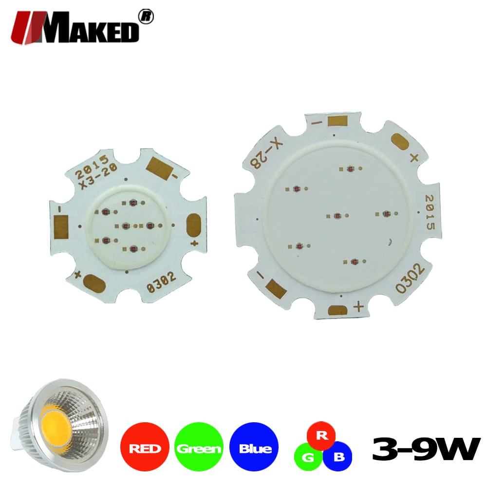 10pc Colorfull COB Ball LED Light Bead Chip 3W5W 7W Red Green Blue 3W 6W 9W RGB Integrated SMD Diode For Bulb Spotlight Lamp DIY