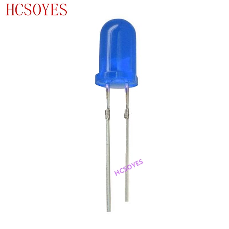 5mm light-emitting diode led lamp beads f5 round head blue hair blue short feet specializing in the production of LED lamp beads