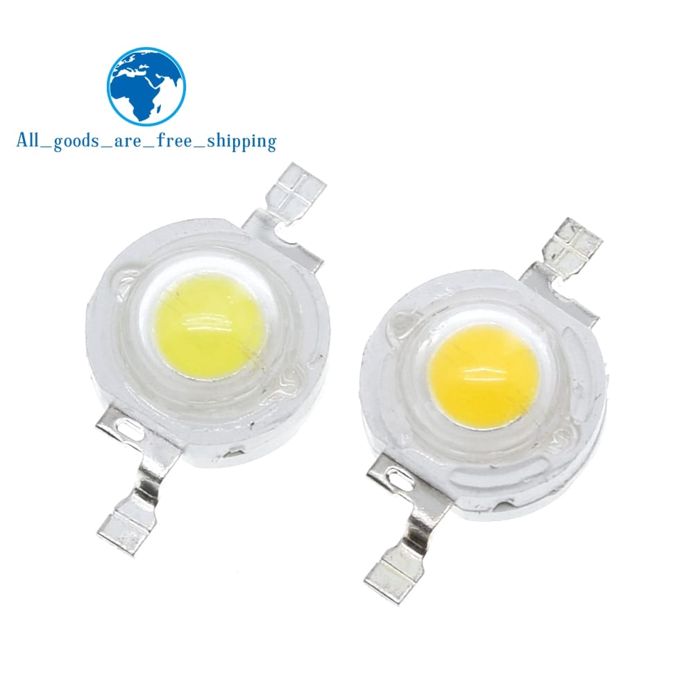 100PCS/LOT TZT  led 1W 100-120LM LED Bulb IC SMD Lamp Light Daylight white/warm white  High Power 1W LED Lamp bead