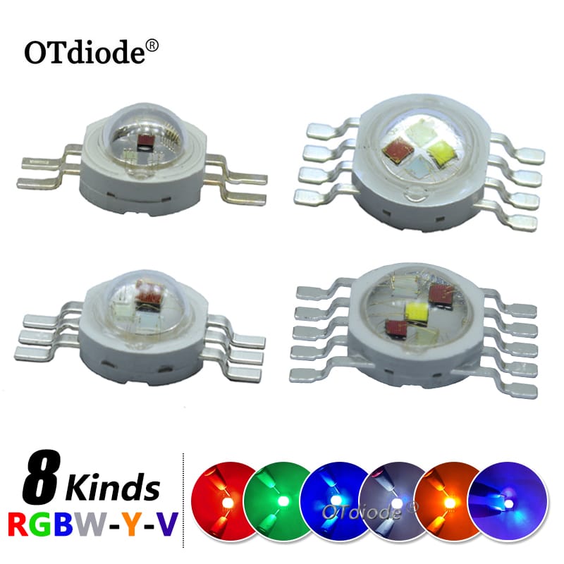 RGB RGBW RGBWW RGBWY RGBWYV LED COB Chip 3W 4W 5W 6W 8W 9W 10W 12W 15W 18W Colorful For 3 6 9 12 15 18 W Watt Stage Light Beads