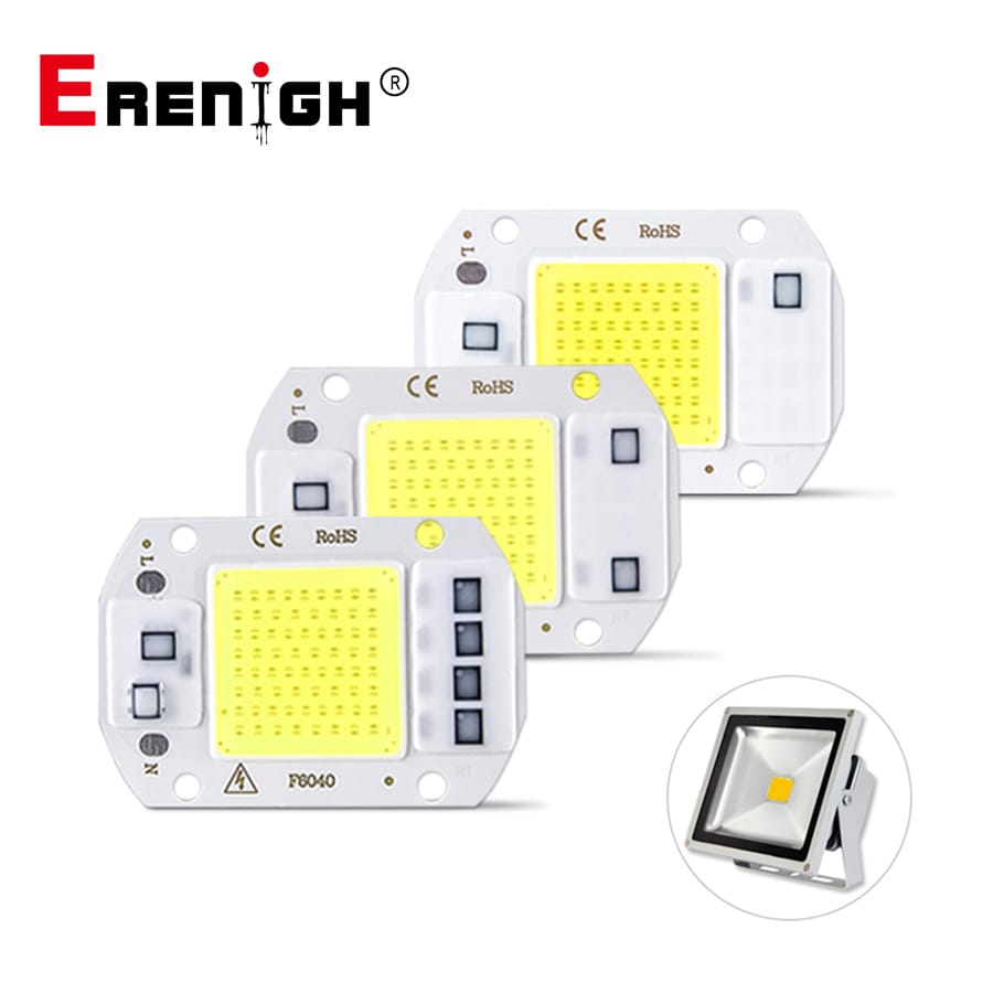 220V 110V 50W 30W 20W COB LED Chip Smart IC No Need Driver LED COB Chip DIY Floodlight Spotlight High Power Light Beads