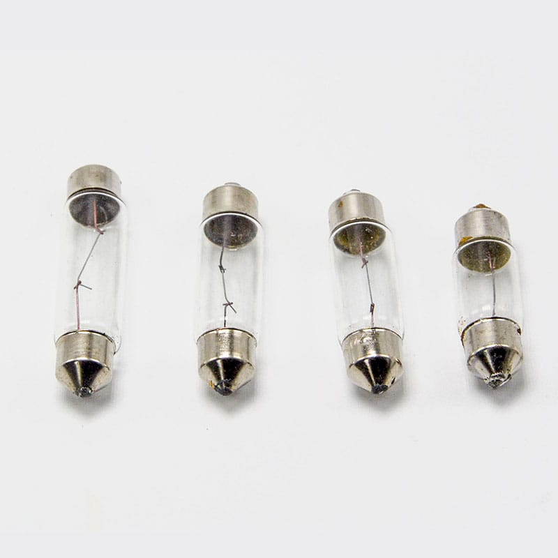 10pcs Double pointed reading car trunk small lamp beads 12V24V30V36V5W10W two pointed bulb olive light