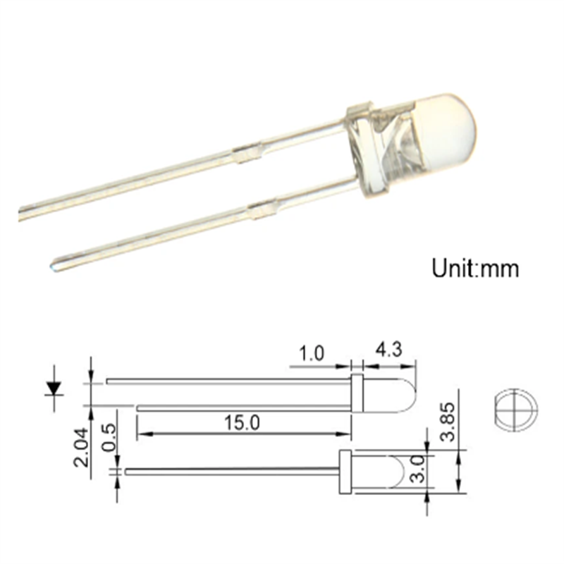 1000pcs 3mm Warm White Dip Led 3000-3200k 8000-10000mcd 3.0-3.2v F3 White Round Short Legs Water Clear Lamp Light Beads