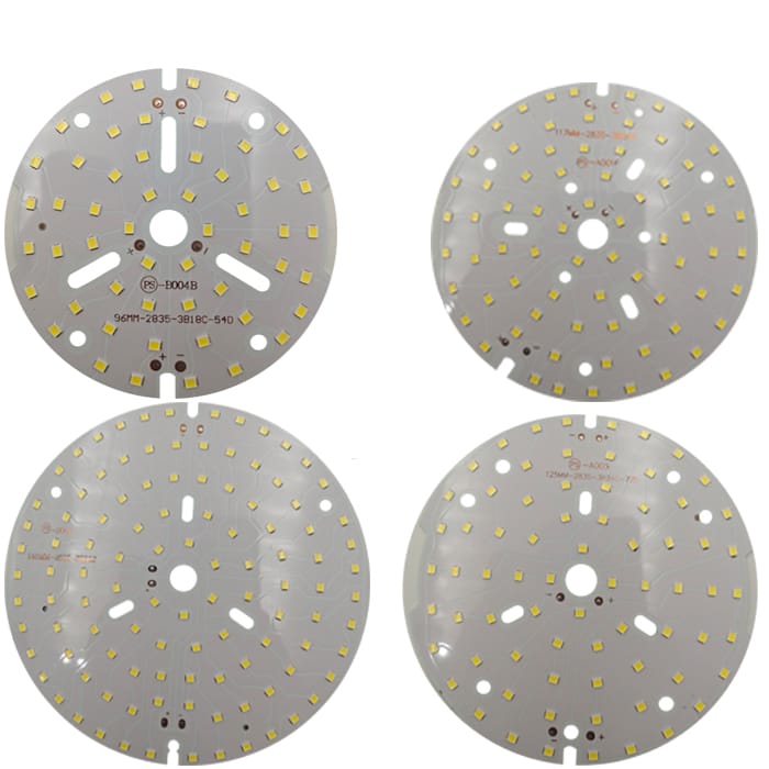 15W 18W 24W 36W 2835 10mm Bore 65-164mm OD Warm Yellow White Round Chip SMT SMD LED Light Base Bulb Lamp Bead Emitter