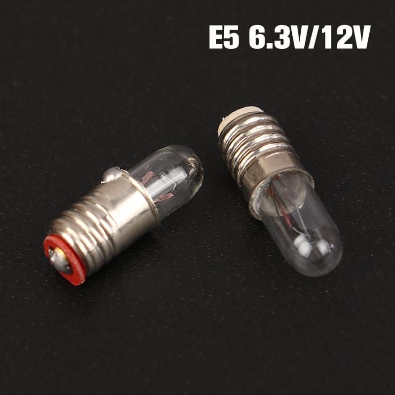 5PCS/lot Mini indicator light bulb E5 6.3V 12V small bulb signal lamp bead Miniature bulb